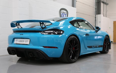Porsche 718 Cayman GT4 - Stunning Car in Miami Blue with a Great Spec 5
