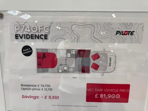 Pilote P740FC Evidence 2026 MODEL - SHOW PRICE THIS WEEK ONLY 13